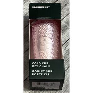 Starbucks Spring 2024 Mini Cold Cup Tumbler Key Chain Pink Ornament